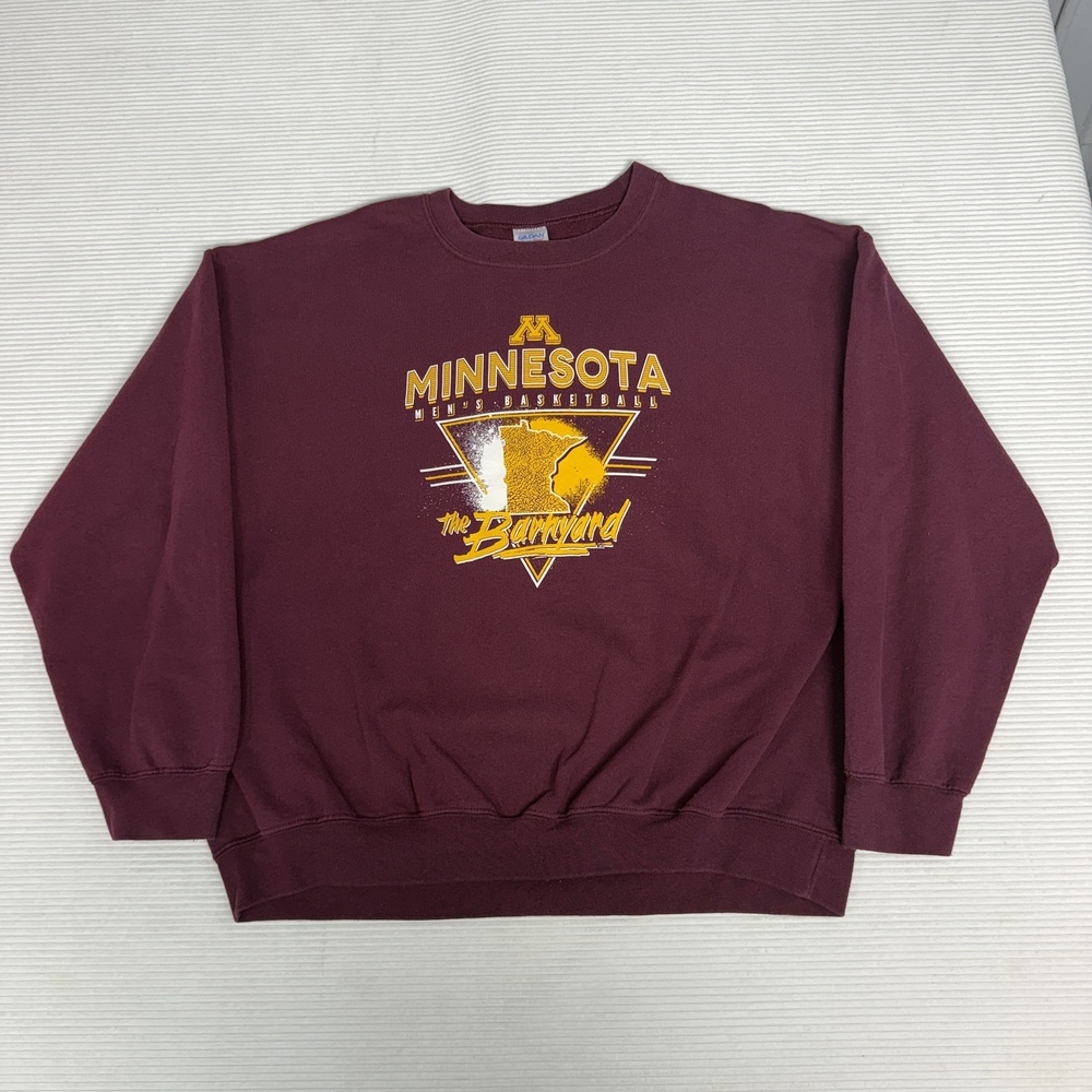 Y2k Minnesota Golden Gophers Sweatshirt Mens XL Maroon NCAA Basketball 00s 2000s